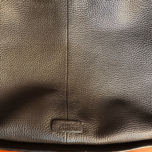VINCE CAMUTO Black Leather Hobo Shoulder Bag - Picture 10 of 12